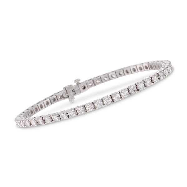 Classic Diamond Tennis Bracelet (Lab) in Yellow, Rose or White Gold